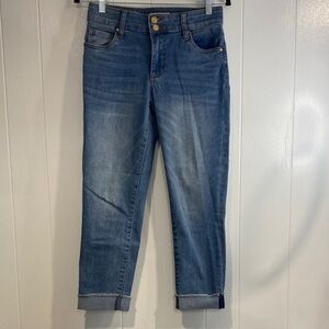 Kut From The Kloth Amy Crop Straight Jeans | Cuffed Hem | Size 0